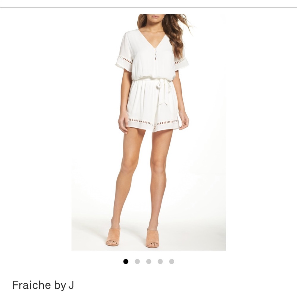 Francie by J White Lace Inset Romper
